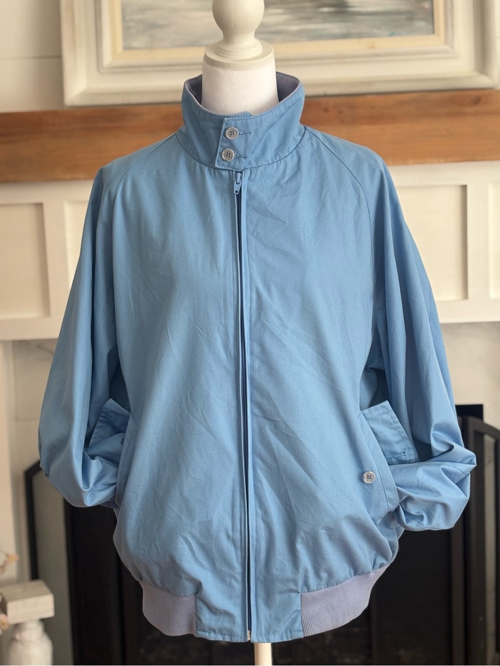 Vintage Boston Clipper brand Mens Harrington-style Baracuta bomber jacket- MED